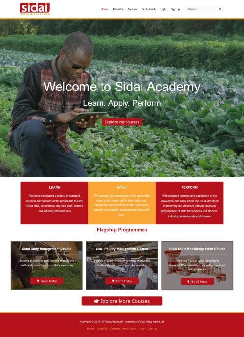 Sidai Academy e-Learning System
